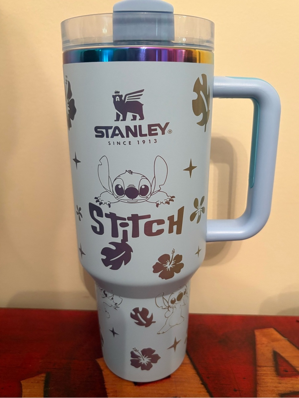Stanley x Stitch Light Blue 40oz Tumbler NWOT